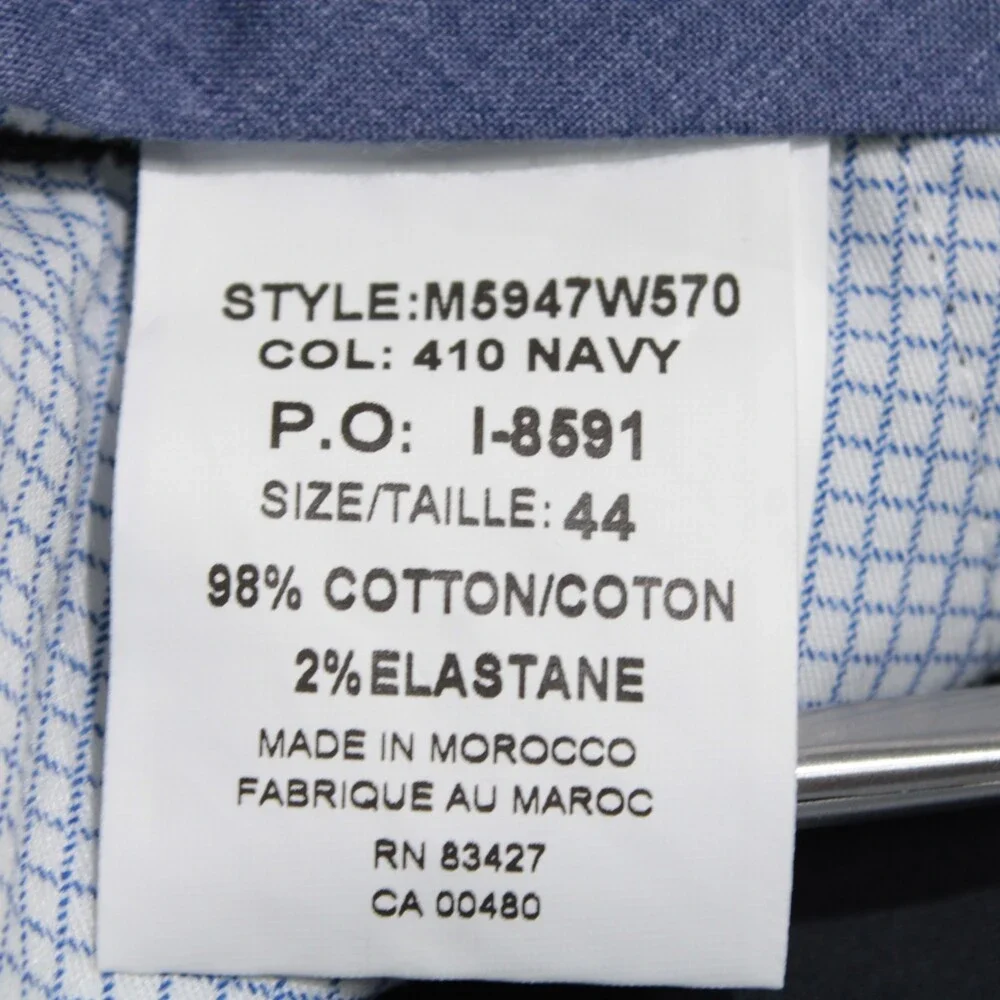Ballin NWT True Khaki Dorchester Pleated Chinos / Casual Pants Size 44 US Blue